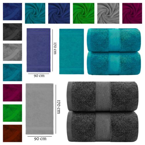 90x170cm Extra Large Jumbo Bath Sheets, Pack of 2 / Towelsbay