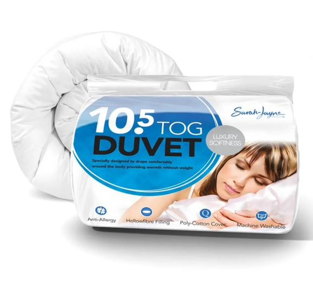 Easy Care Hypoallergenic 10.5 Tog Duvet: High-Quality Hollowfibre for Soft, Comfortable Sleep