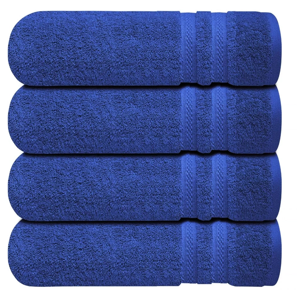 4 X Large Jumbo Bath Towels 100% Cotton Soft Hotel Spa Big Towel Set 75 x 150 CM - Towelsbay