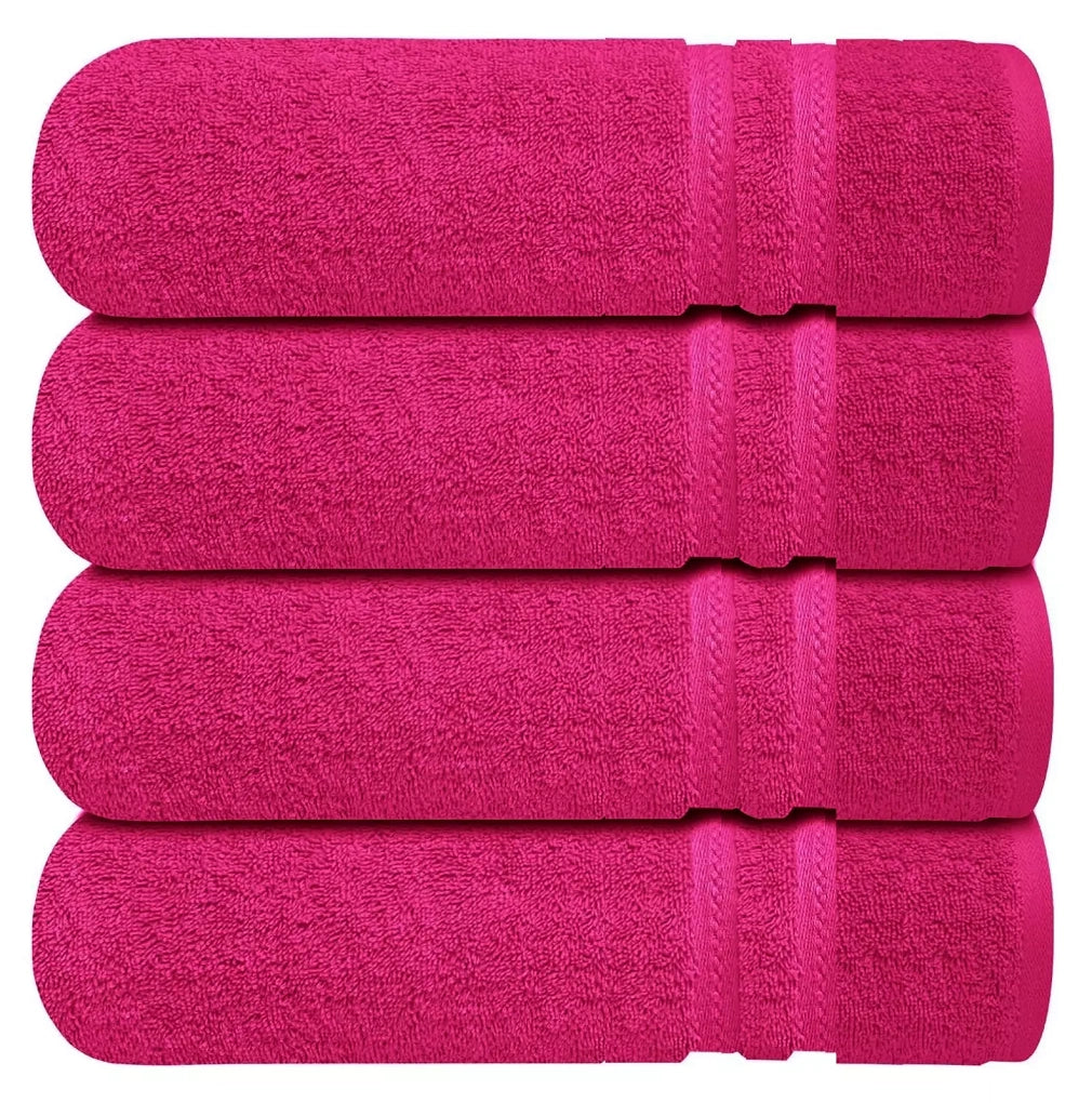 4 X Large Jumbo Bath Towels 100% Cotton Soft Hotel Spa Big Towel Set 75 x 150 CM - Towelsbay