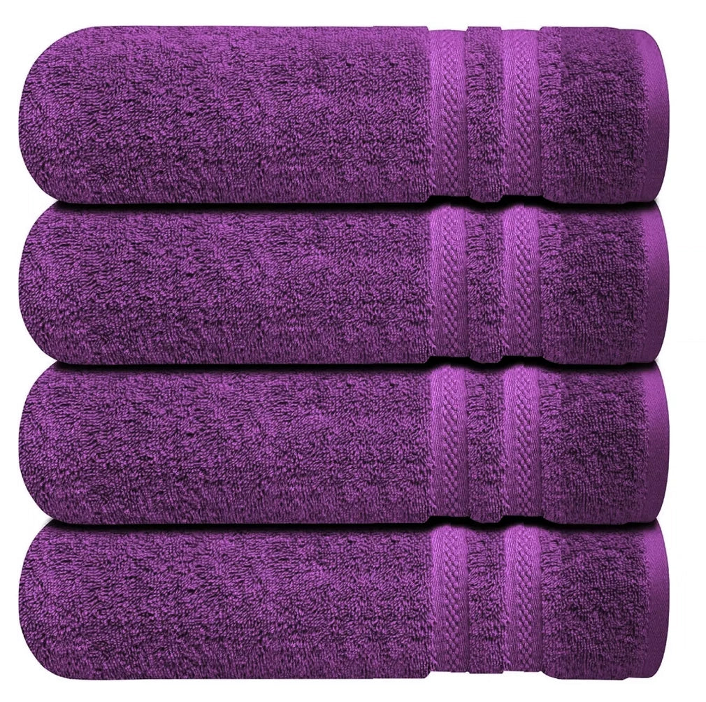 4 X Large Jumbo Bath Towels 100% Cotton Soft Hotel Spa Big Towel Set 75 x 150 CM - Towelsbay