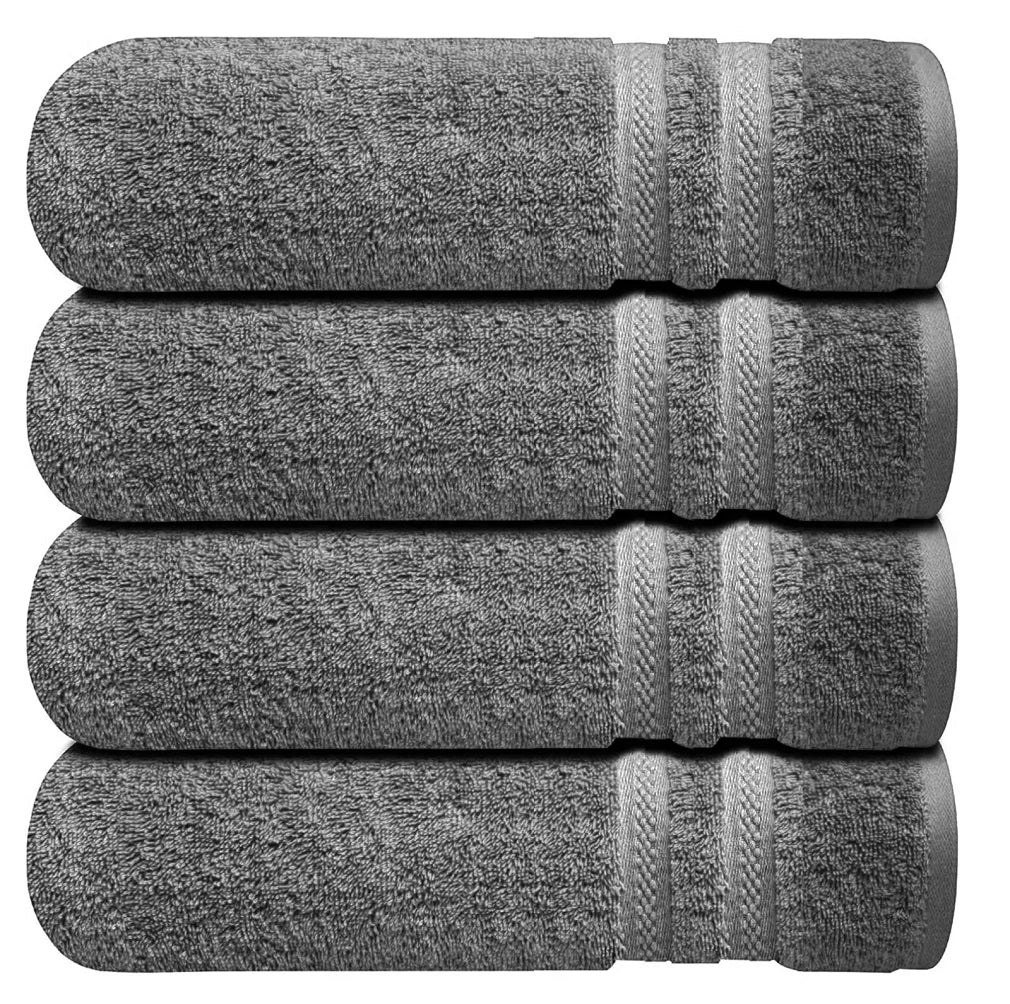 4 X Large Jumbo Bath Towels 100% Cotton Soft Hotel Spa Big Towel Set 75 x 150 CM - Towelsbay