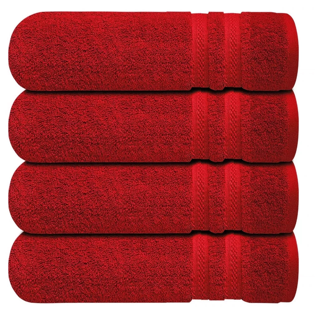 4 X Large Jumbo Bath Towels 100% Cotton Soft Hotel Spa Big Towel Set 75 x 150 CM - Towelsbay