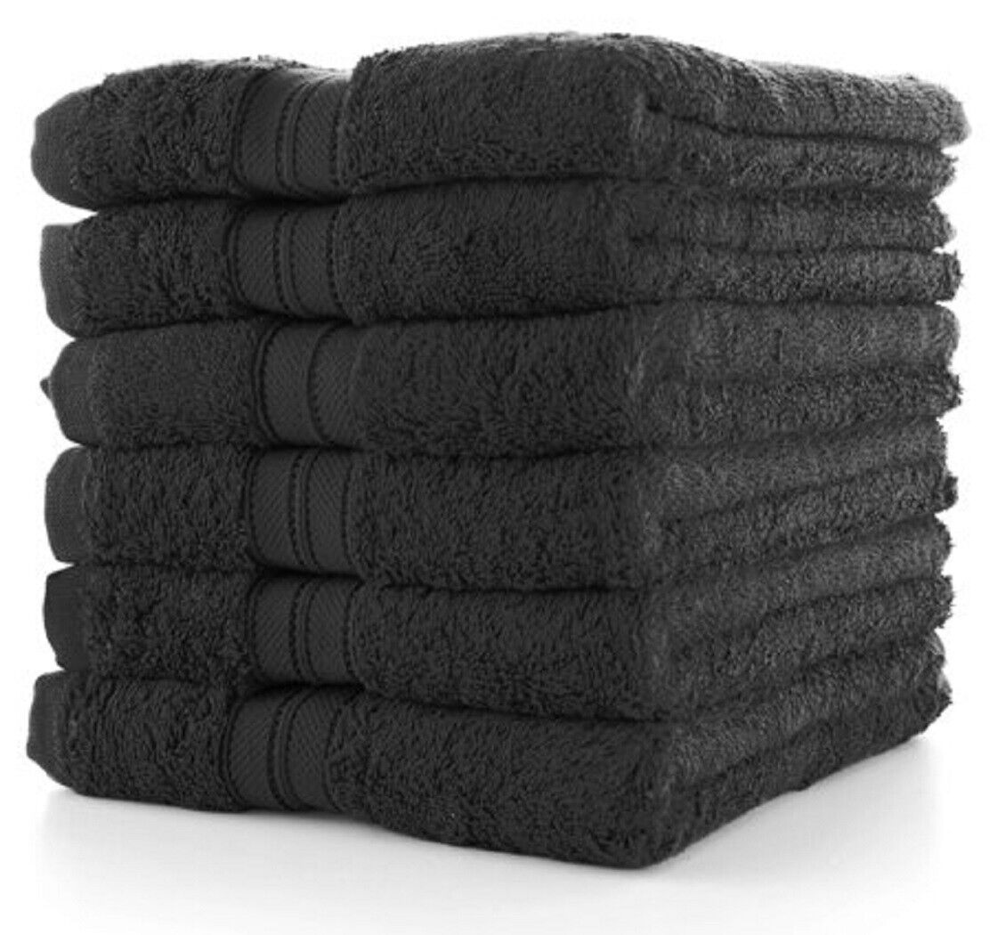 6x Guest Towel 100% Egyptian Cotton 30x50cm Hand Wash Luxury Towels 