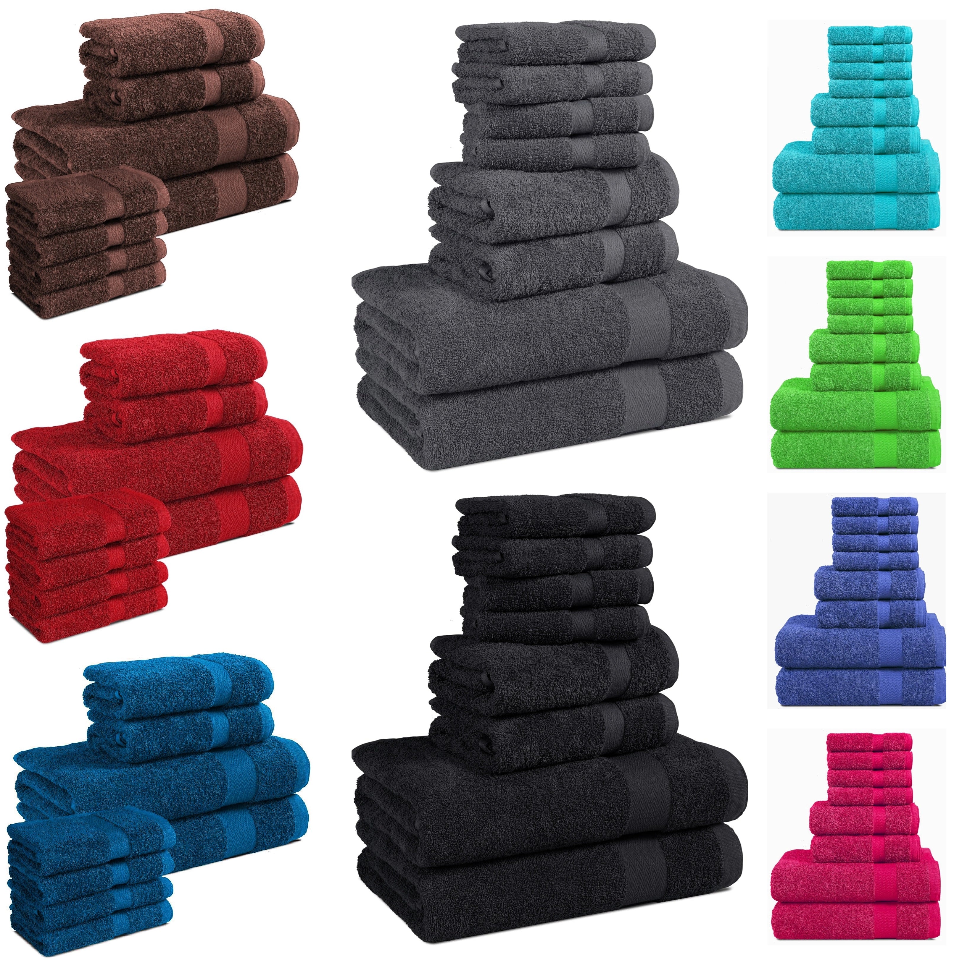 Very absorbent bath towels for fast drying