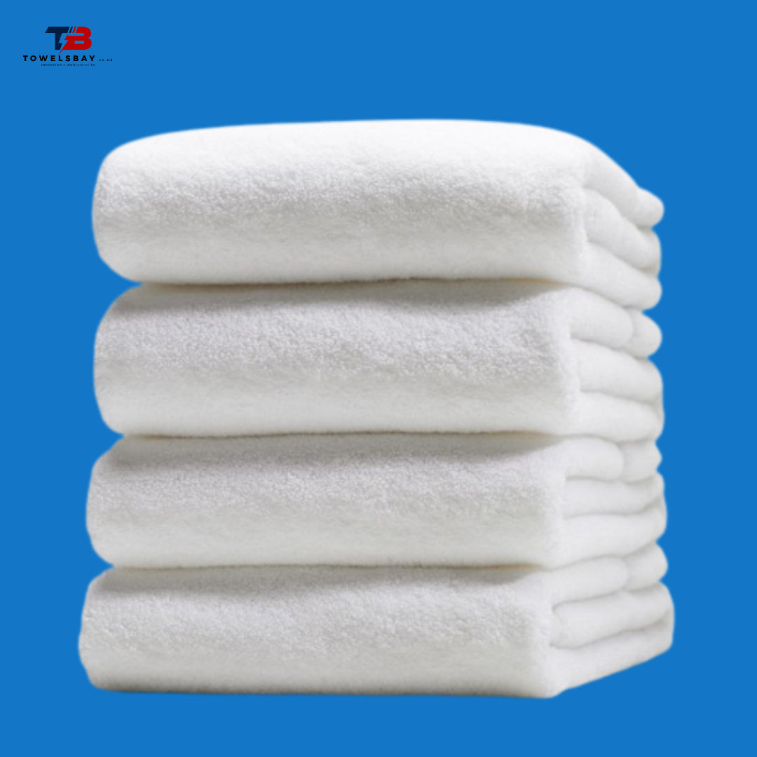 4 X Luxury White Bath Towel 600GSM 100% Egyptian Cotton Hotel Quality
