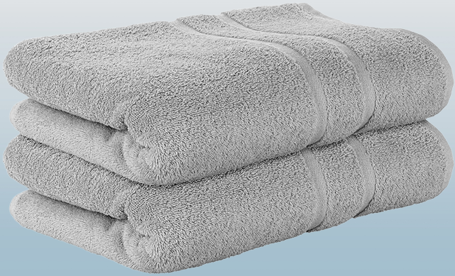 Two-Large Jumbo Budget Bath Sheets - Pure Egyptian Cotton 500 GSM