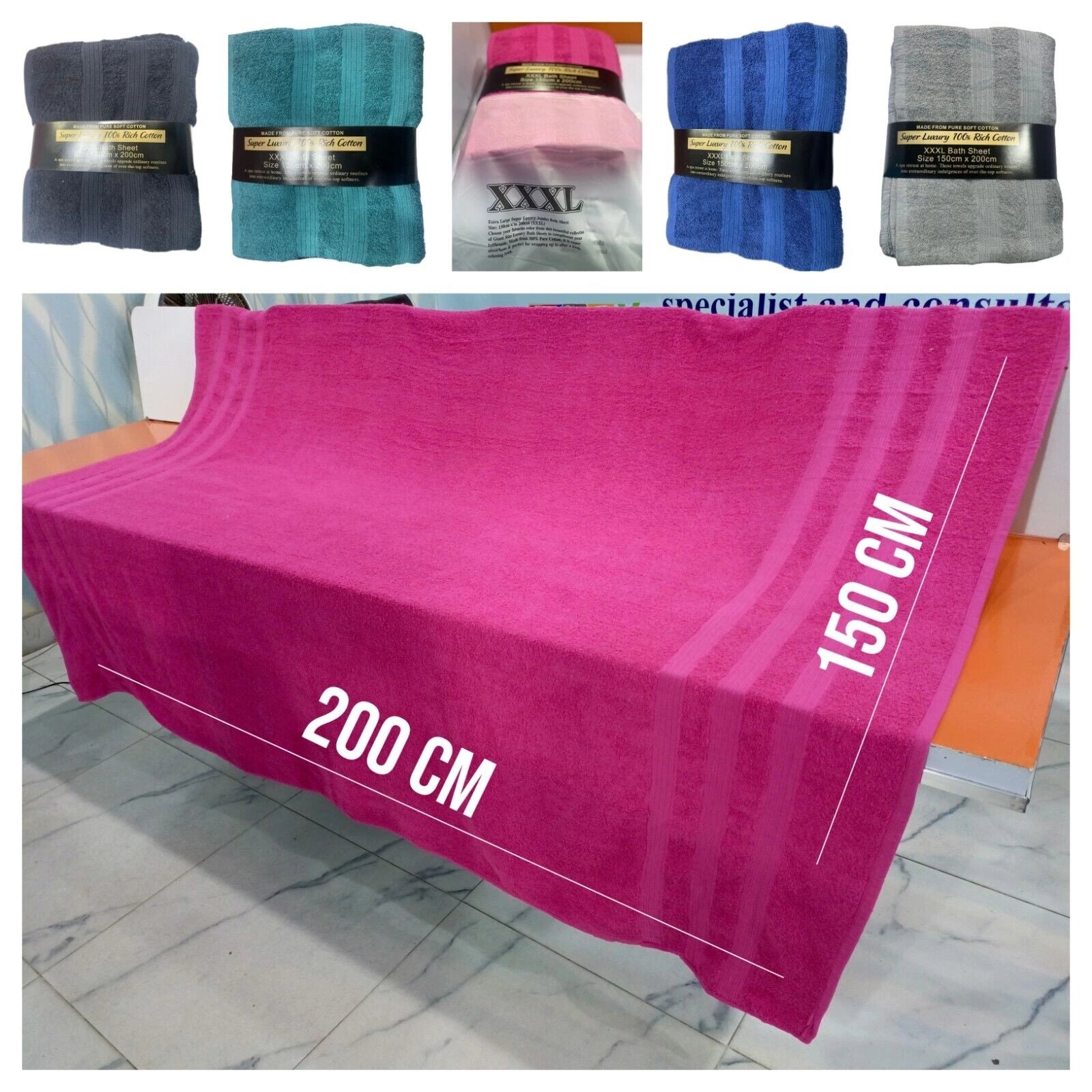 Bath sheet 100 x 200 sale