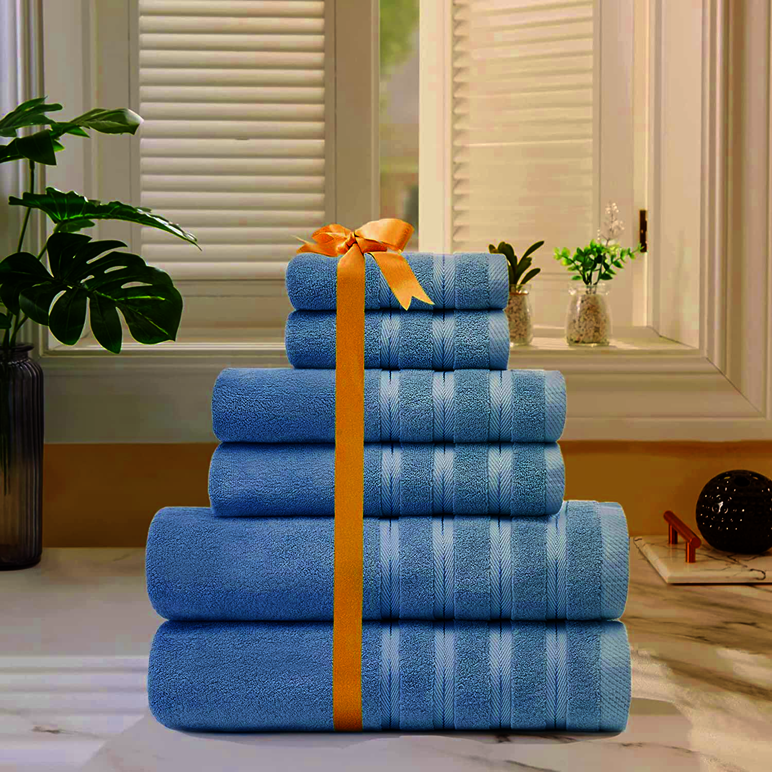 Luxury Premium Quality 8pc Towels Set 100% Egyptian Cotton 800GSM