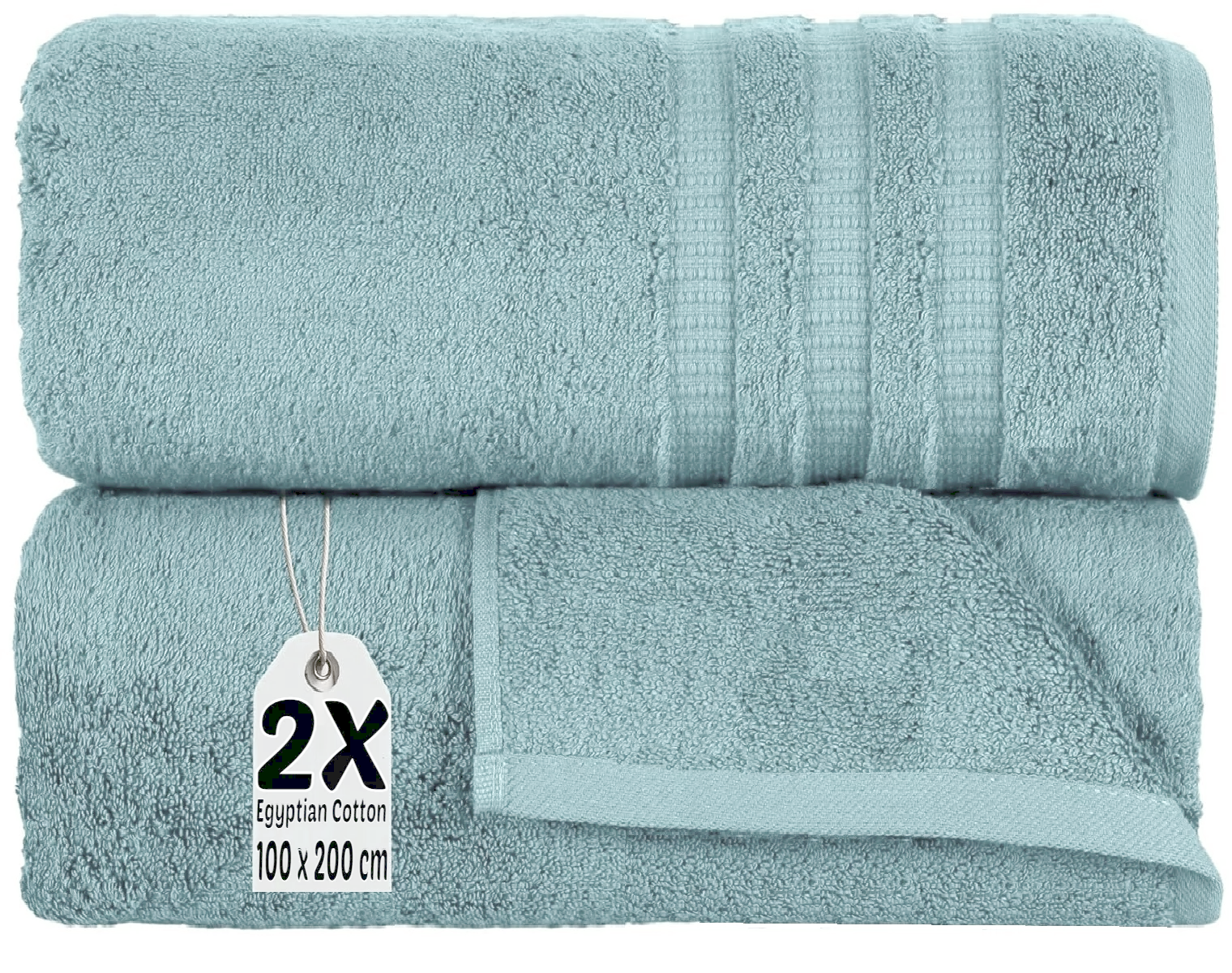 2X Extra Large 100x200cm Jumbo Bath Sheets Towel Set 100% Egyptian Cotton 600GSM