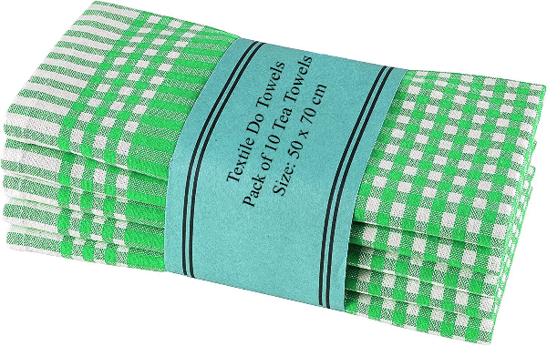 100% Cotton Terry Kitchen Towels Checkered Designed