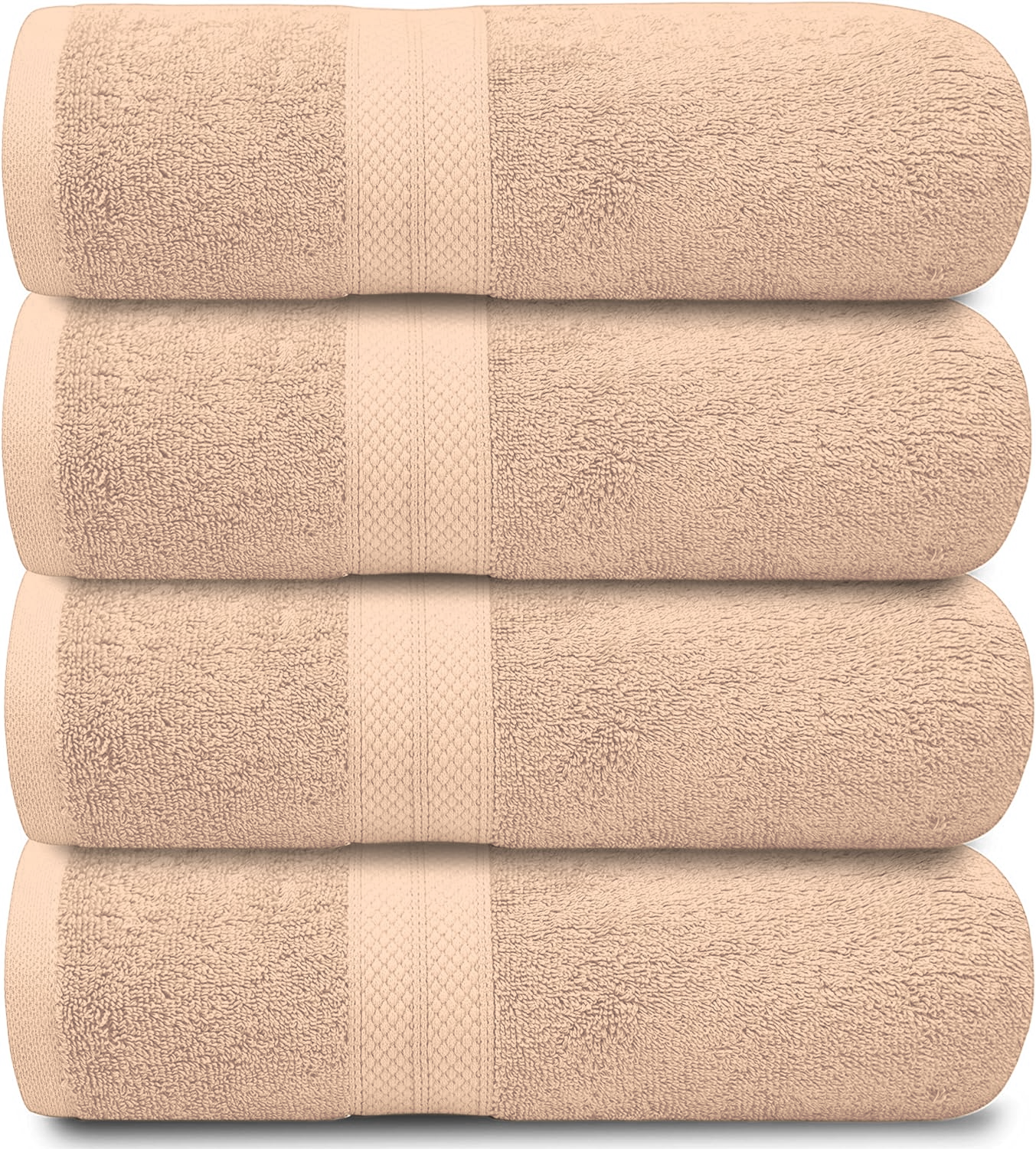 4-Piece Set of 600GSM Bath Sheets - Extra Large and Luxuriously Soft