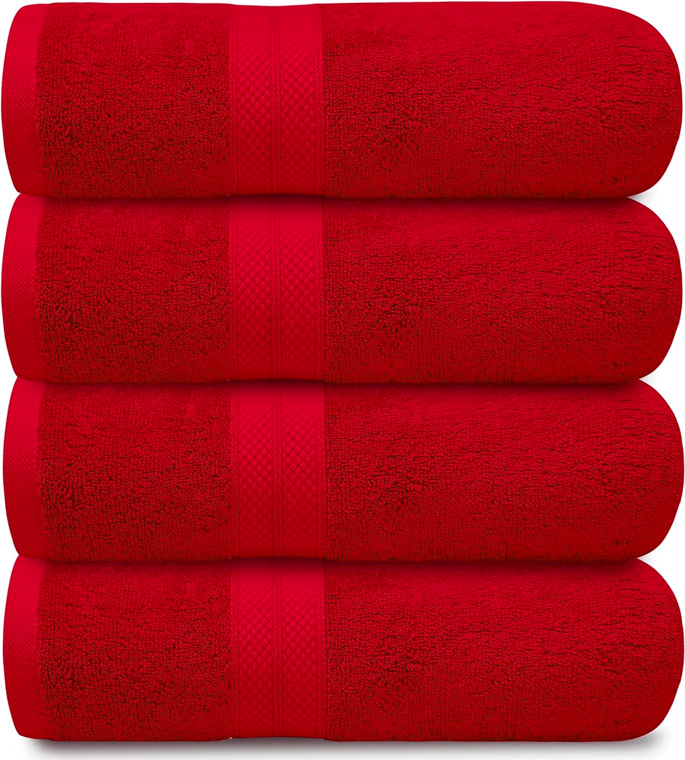 4-Piece Set of 600GSM Bath Sheets - Extra Large and Luxuriously Soft