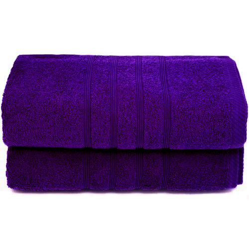 Pack of 2 Large Super Jumbo Bath Sheets 100 X 200cm 100% Egyptian Cotton Soft Towels 500 GSM