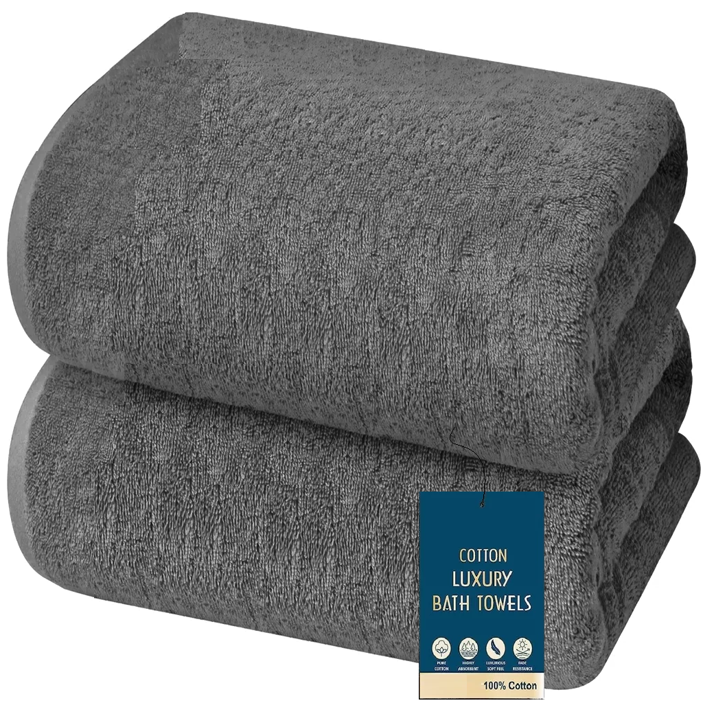 Pack of 2, 4 Extra Large Super Jumbo Bath Sheet Towels 600GSM 100 x 200cm