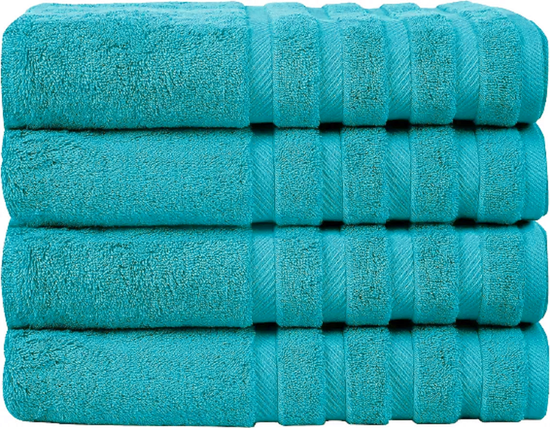 Pack of 4 - XL Giant Bath Towels, 100% Egyptian Cotton, 85 x 165 cm