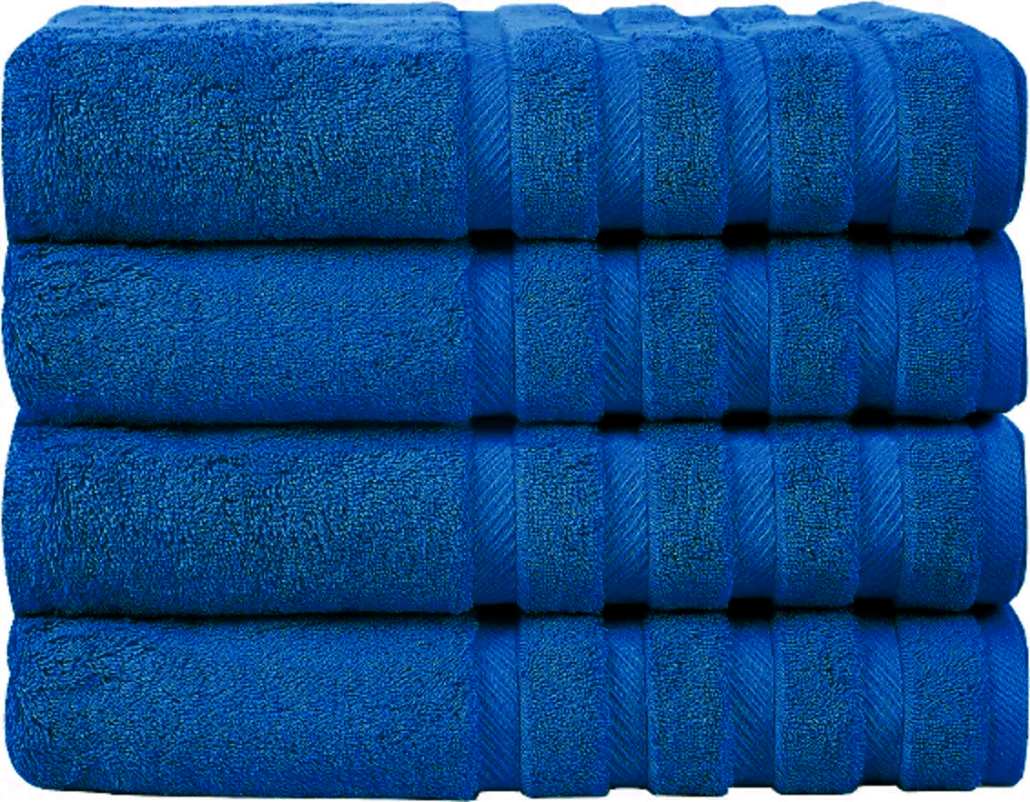 Pack of 4 - XL Giant Bath Towels, 100% Egyptian Cotton, 85 x 165 cm