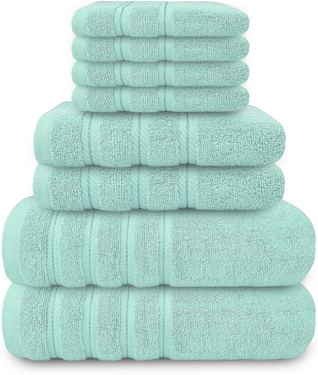 8 Piece Bale Set 100% Egyptian cotton Face Hand Big Bath Towels 600GSM