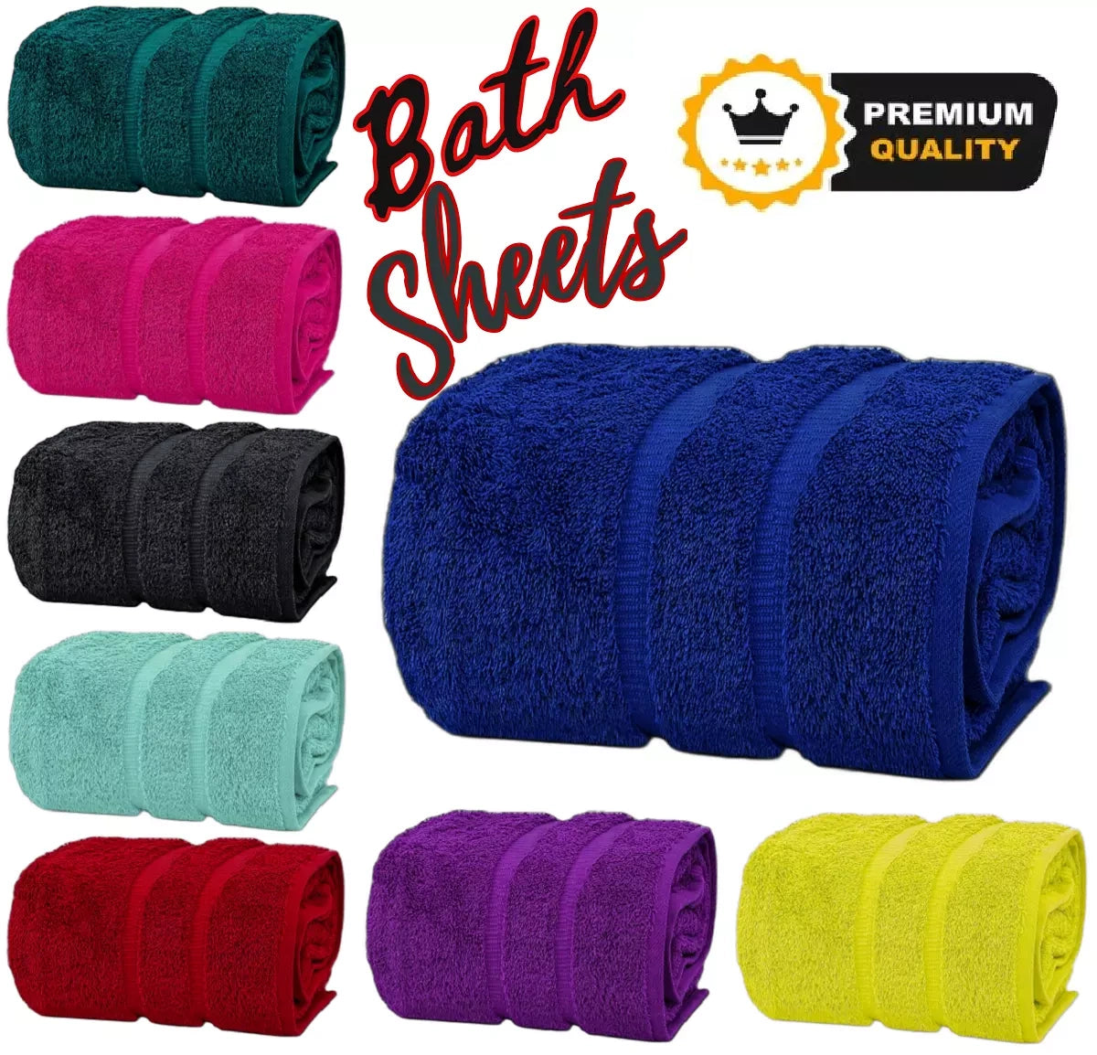 Extra Large Jumbo Bath Sheets 100% Egyptian Cotton Towels