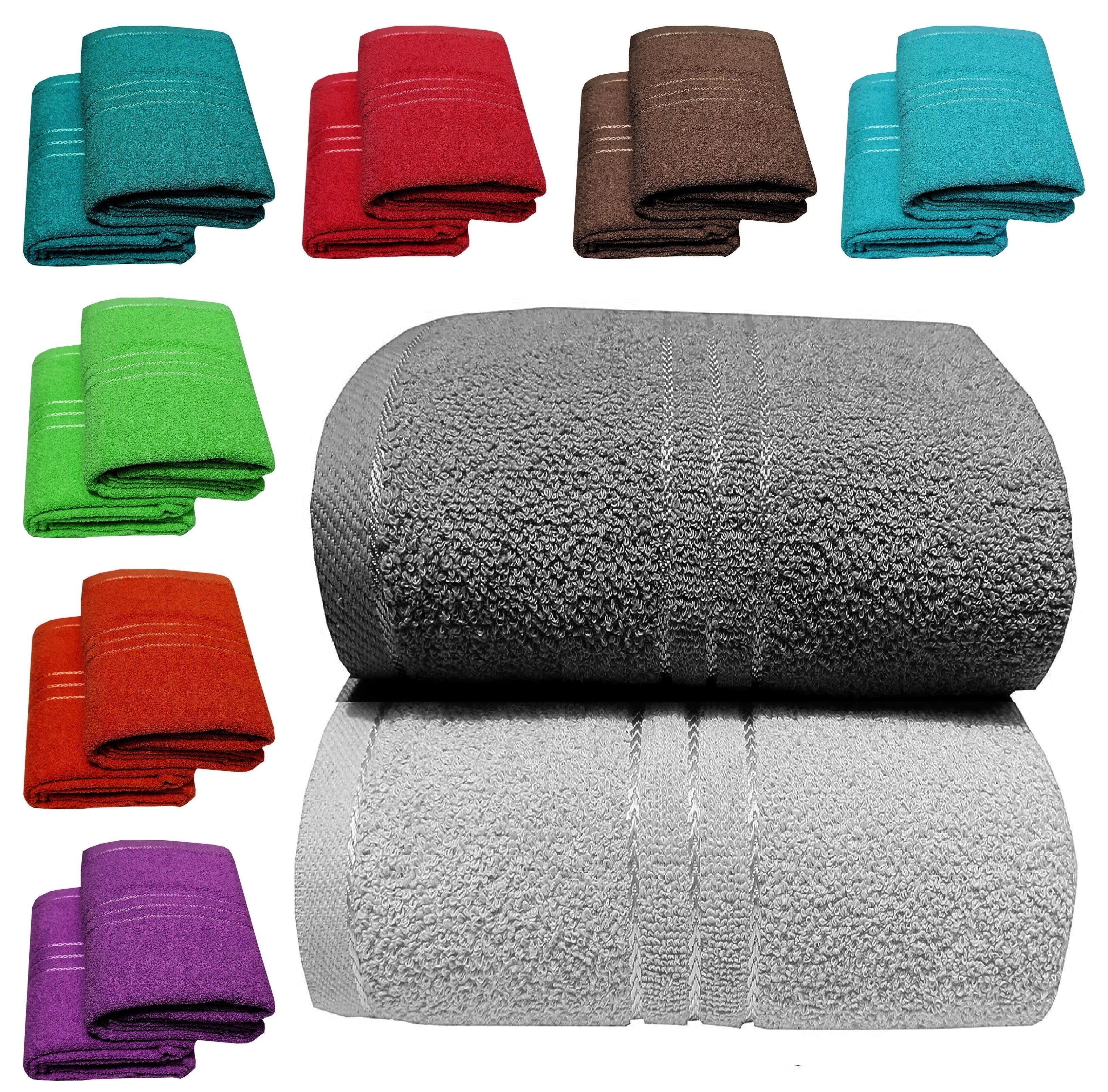 2x Large Super Jumbo Bath Sheets 100% Premium Egyptian Cotton Big Bathroom Bath Sheets