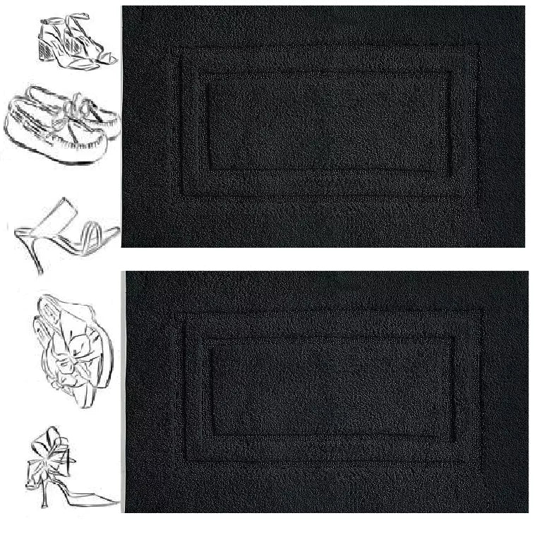 Pack of 2 Luxury Bath Mat Set Super Soft 750-GSM Washable Bath Mat Towelsbay