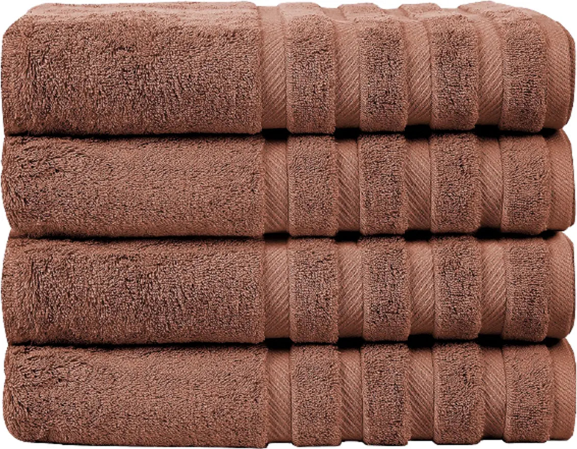 Pack of 4 - XL Giant Bath Towels, 100% Egyptian Cotton, 85 x 165 cm