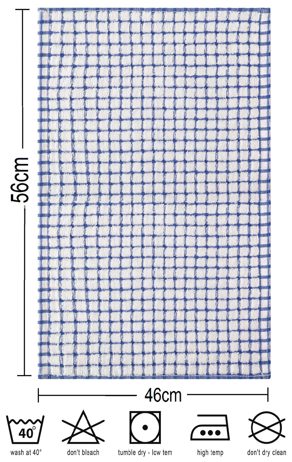 100X Extra Large Terry Tea Towels Check Design 100% Egyptian Cotton Kitchen Towels