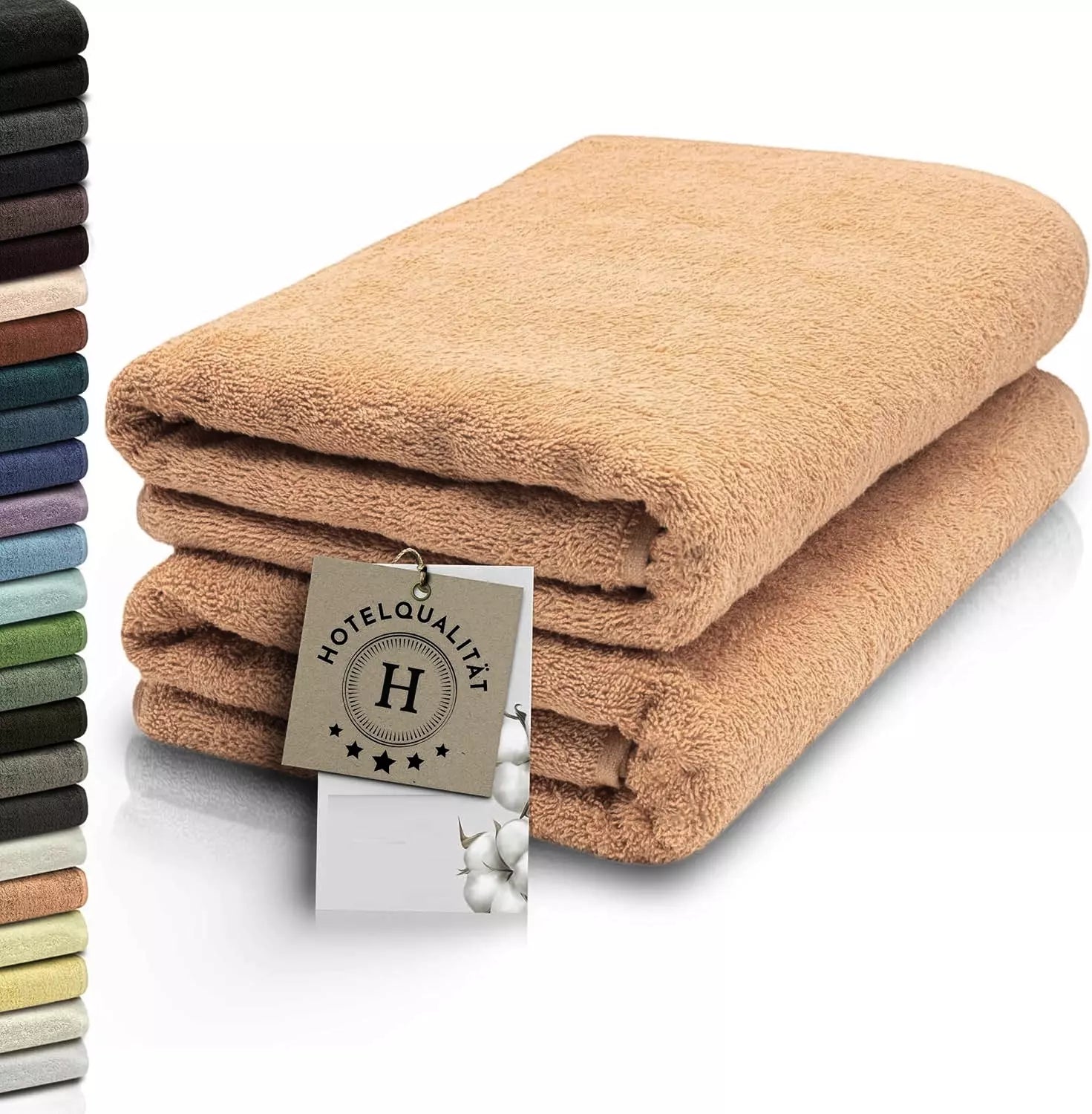 2 X Large Jumbo Bath Sheets 100% Egyptian Cotton Soft Big Bath Towels Set 500GSM