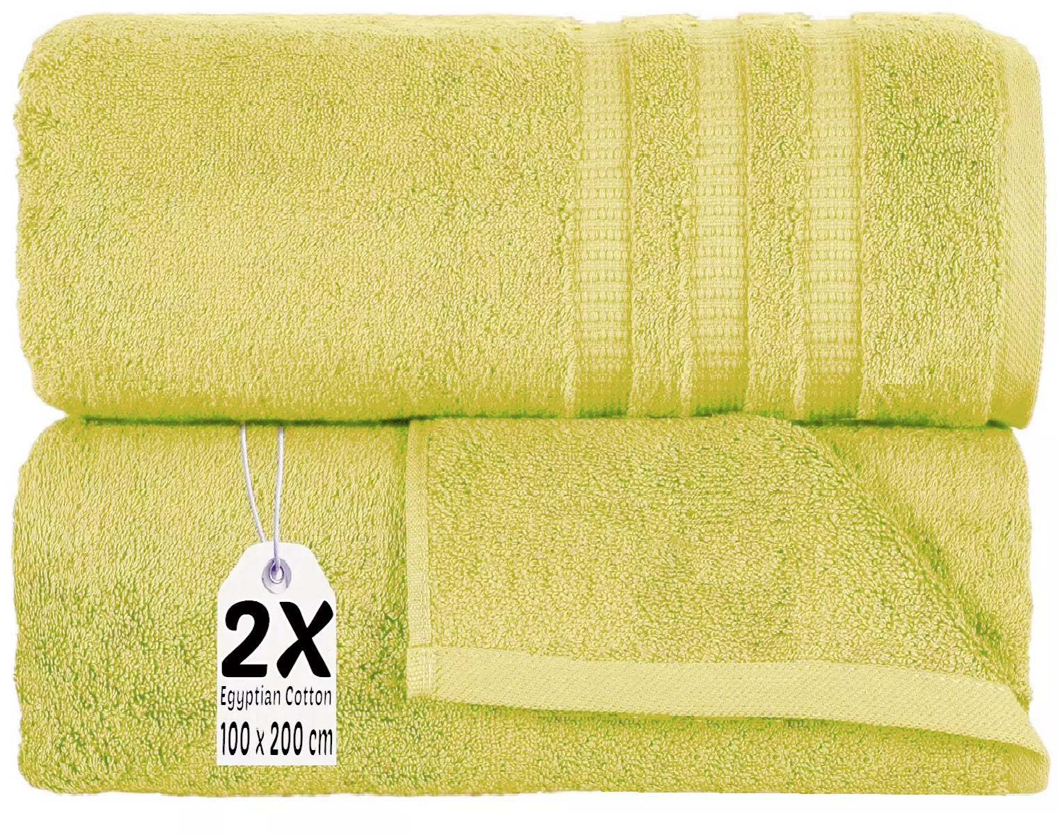 2X Extra Large 100x200cm Jumbo Bath Sheets Towel Set 100% Egyptian Cotton 600GSM