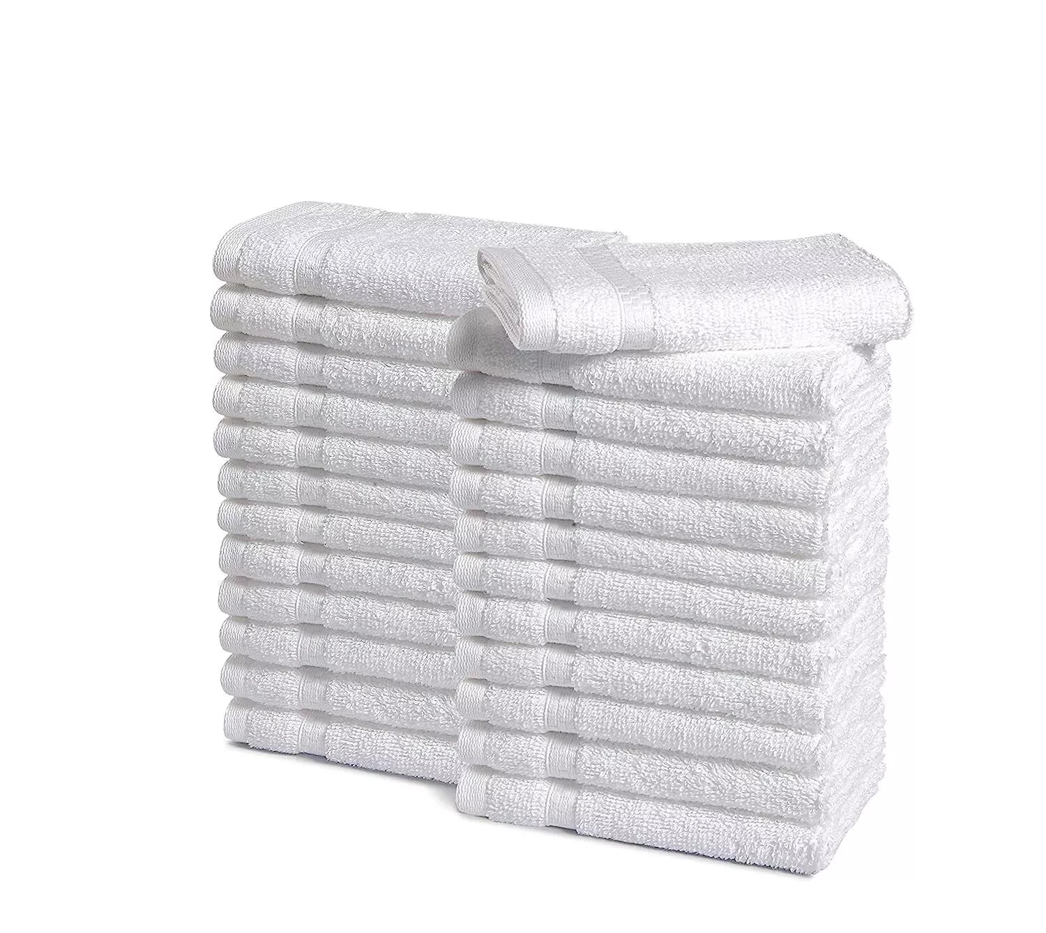 24x White Hand Towels Hotel Salon Spa Hairdressers Soft Cotton Towel 50 x 90 cm