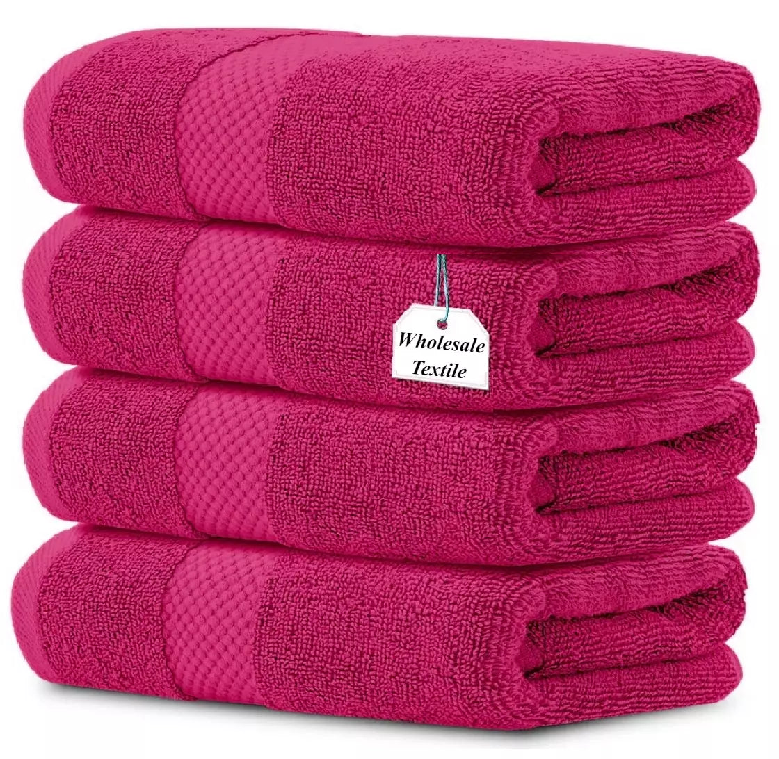 Two Pink-Large Budget Bath Sheets - UK Exclusive