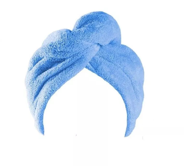 HAIR TOWEL WRAP 3 PACK HAIR TOWEL TURBAN TURBINE COTTON SHOWER HAT CAP QUICK DRY