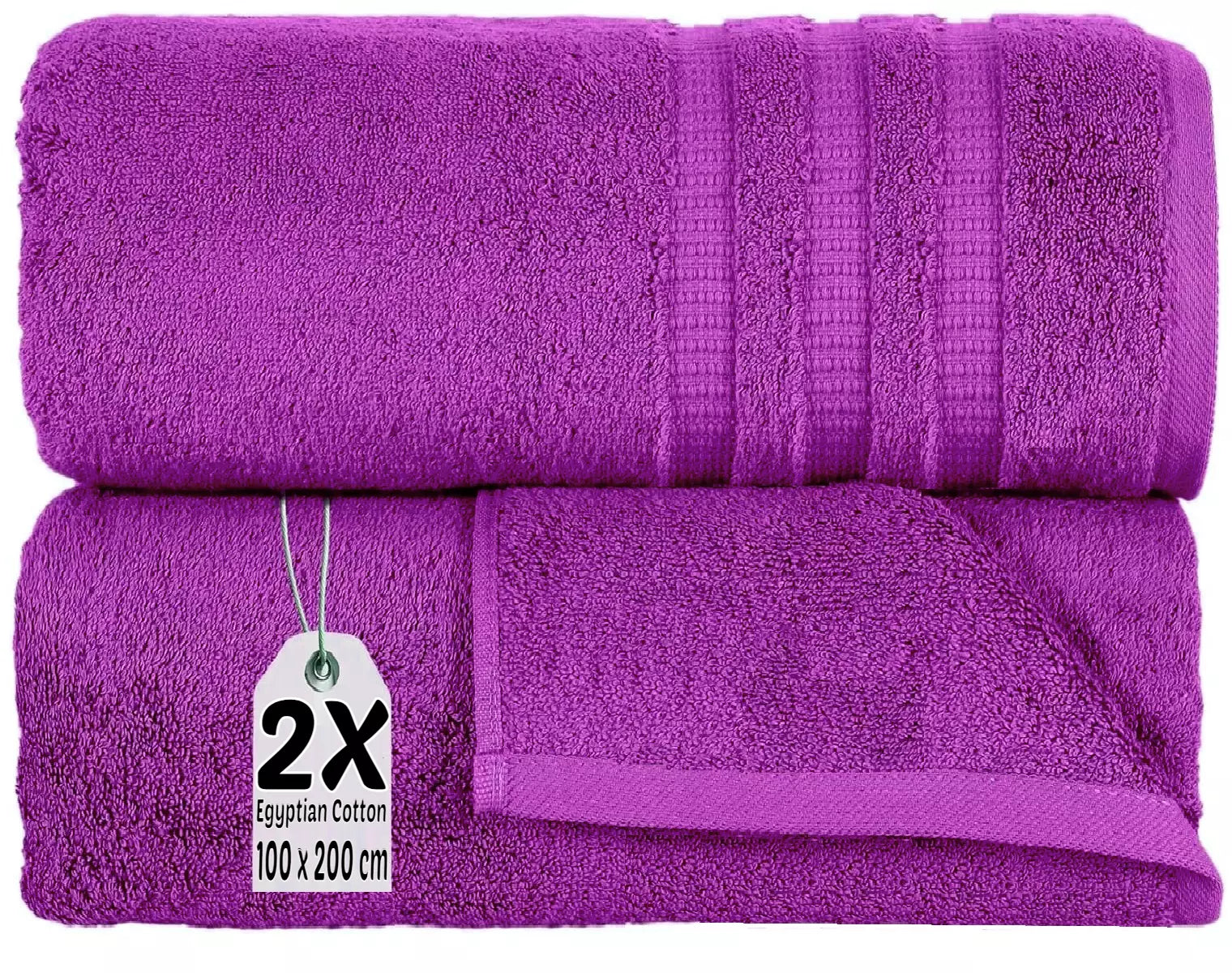 2X Extra Large Jumbo Bath Sheets - 100% Egyptian Cotton