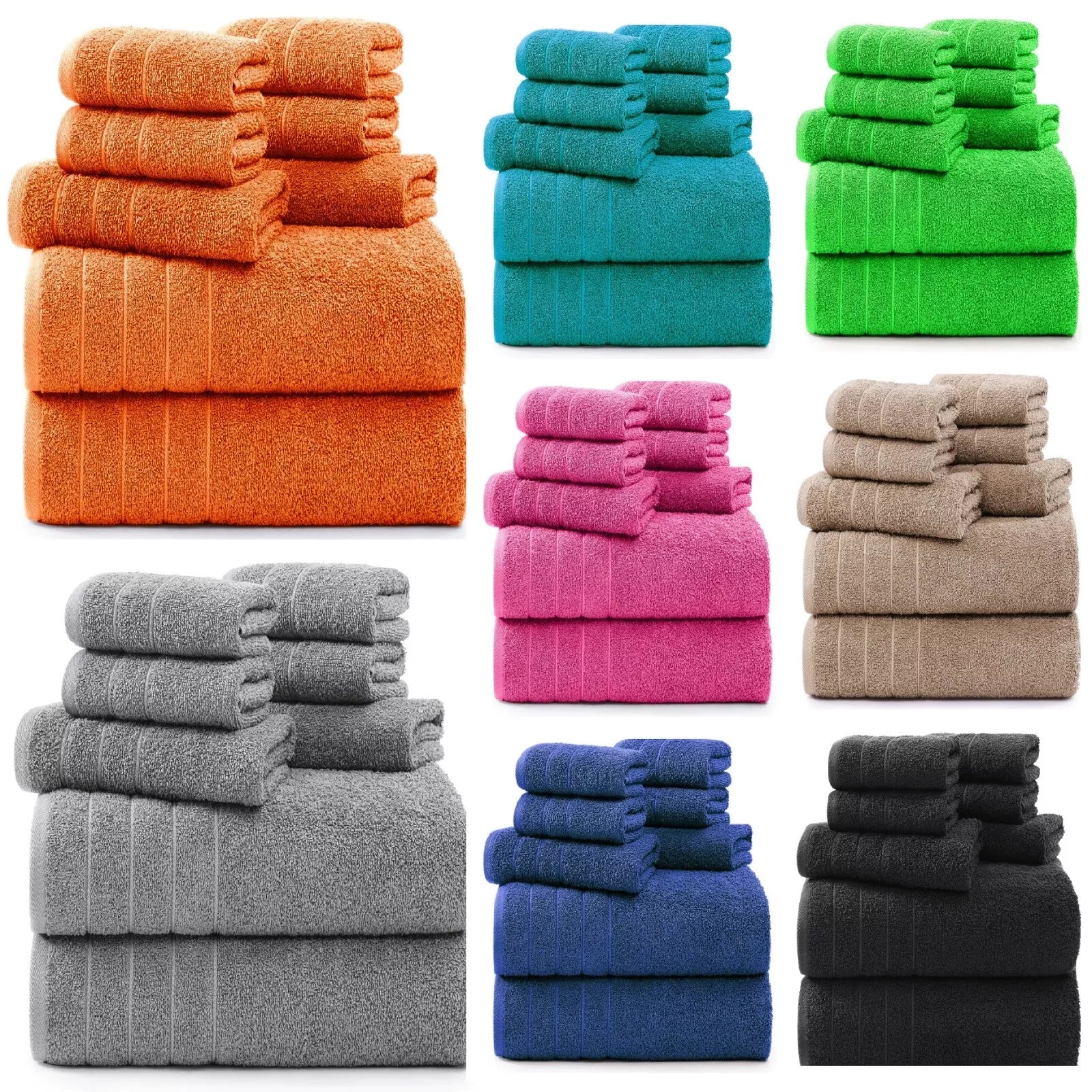 Indulge in Luxury with Our 100%Egyptian Cotton 6Piece Towel Set 700GSM