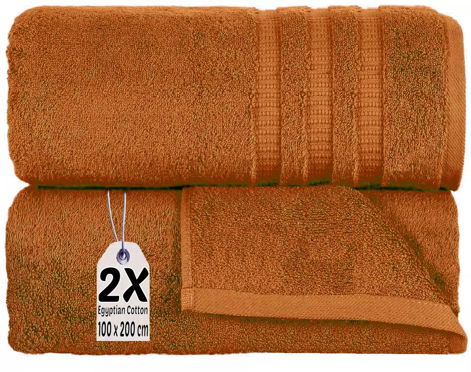 Extra Large Cotton Bath Sheets - 2-Pack Jumbo Towels