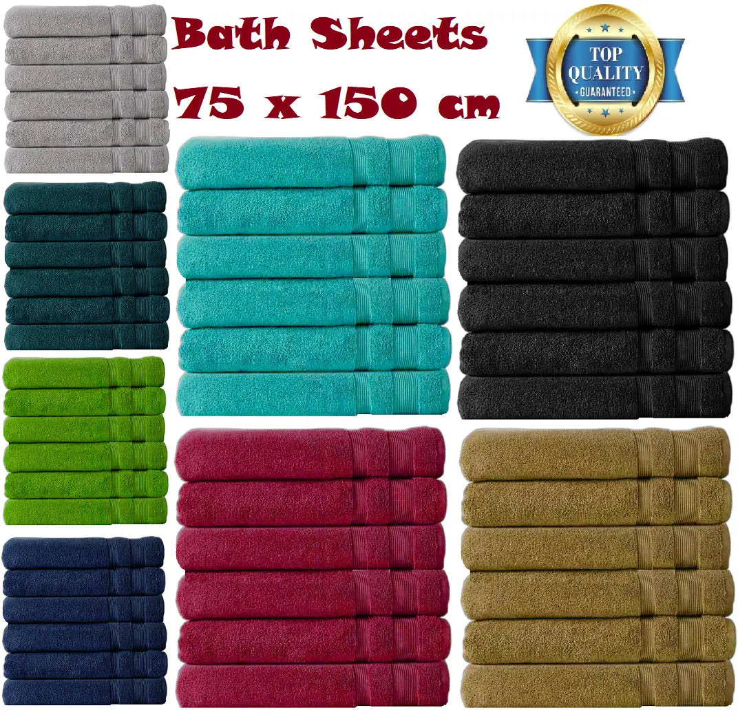 Jumbo Bath Sheets Luxury 100% Egyptian Cotton Big Size Bathroom Towels