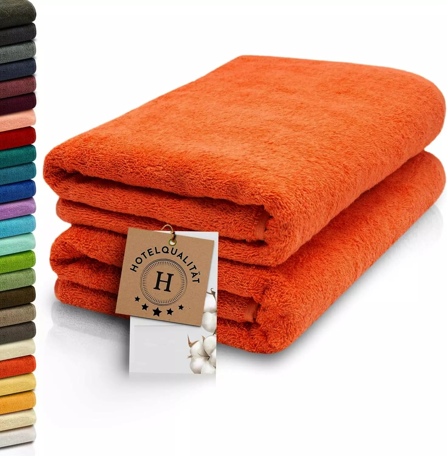 2 X Large Jumbo Bath Sheets 100% Egyptian Cotton Soft Big Bath Towels Set 500GSM