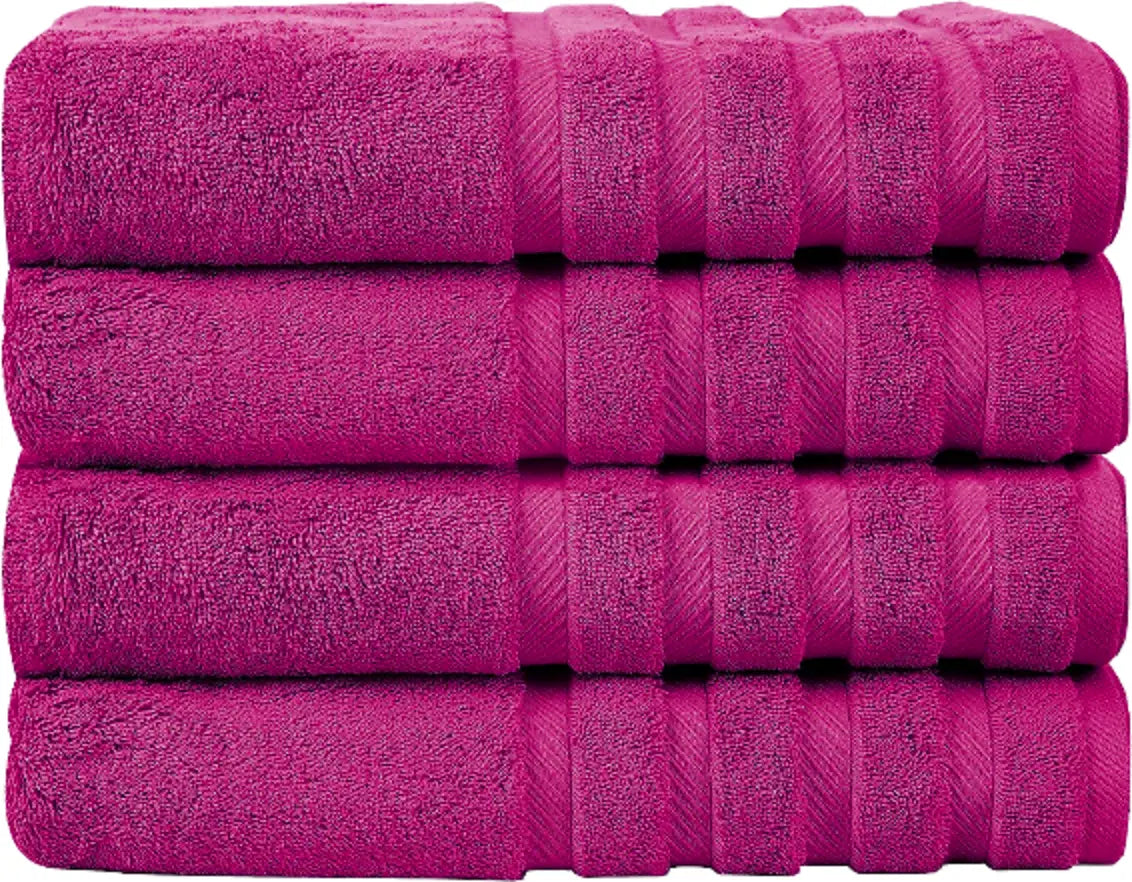 Pack of 4 - XL Giant Bath Towels, 100% Egyptian Cotton, 85 x 165 cm