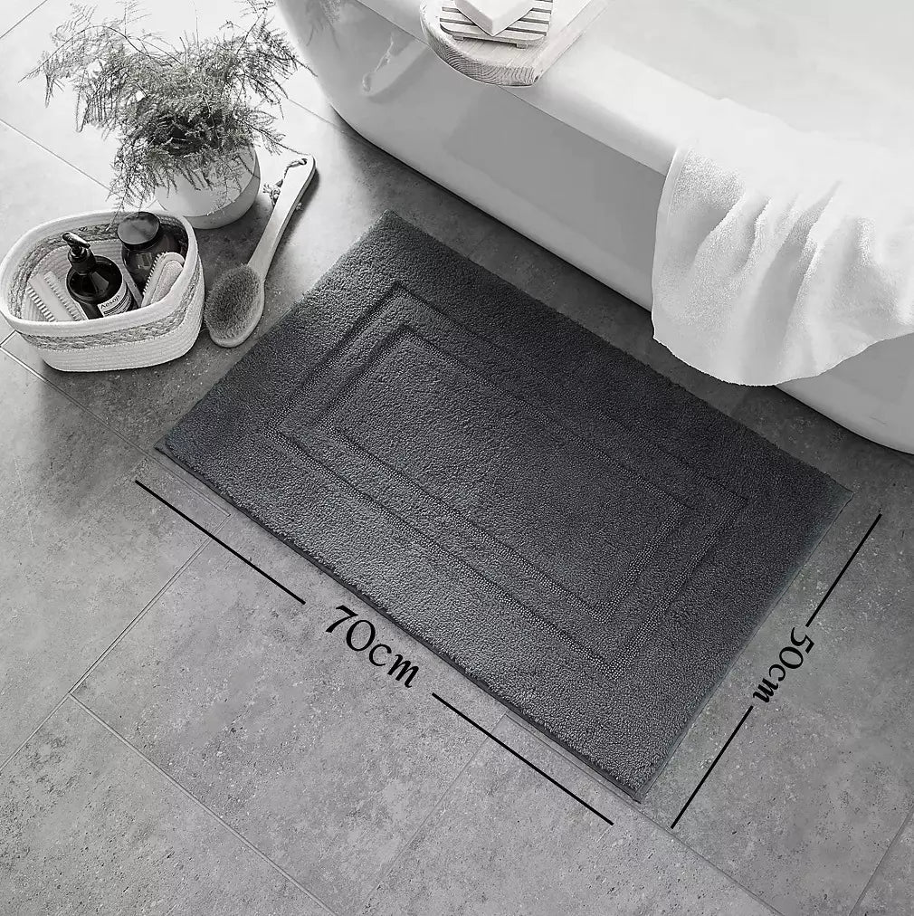 Pack of 2 Luxury Bath Mat Set Super Soft 750-GSM Washable Bath Mat Towelsbay