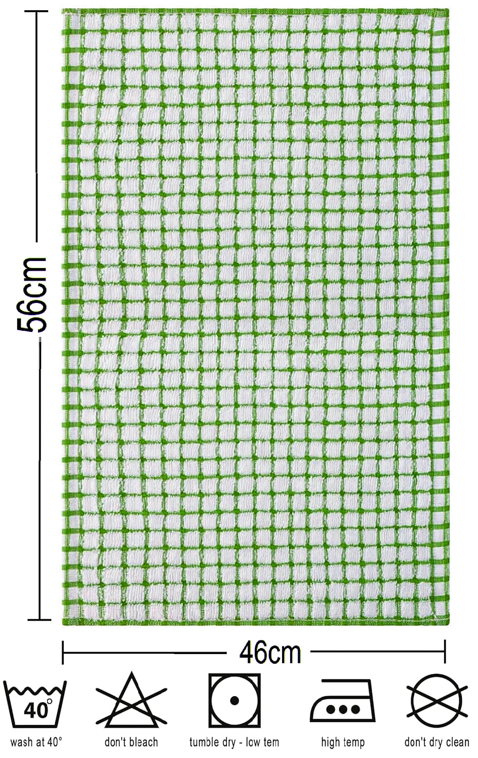 100X Extra Large Terry Tea Towels Check Design 100% Egyptian Cotton Kitchen Towels