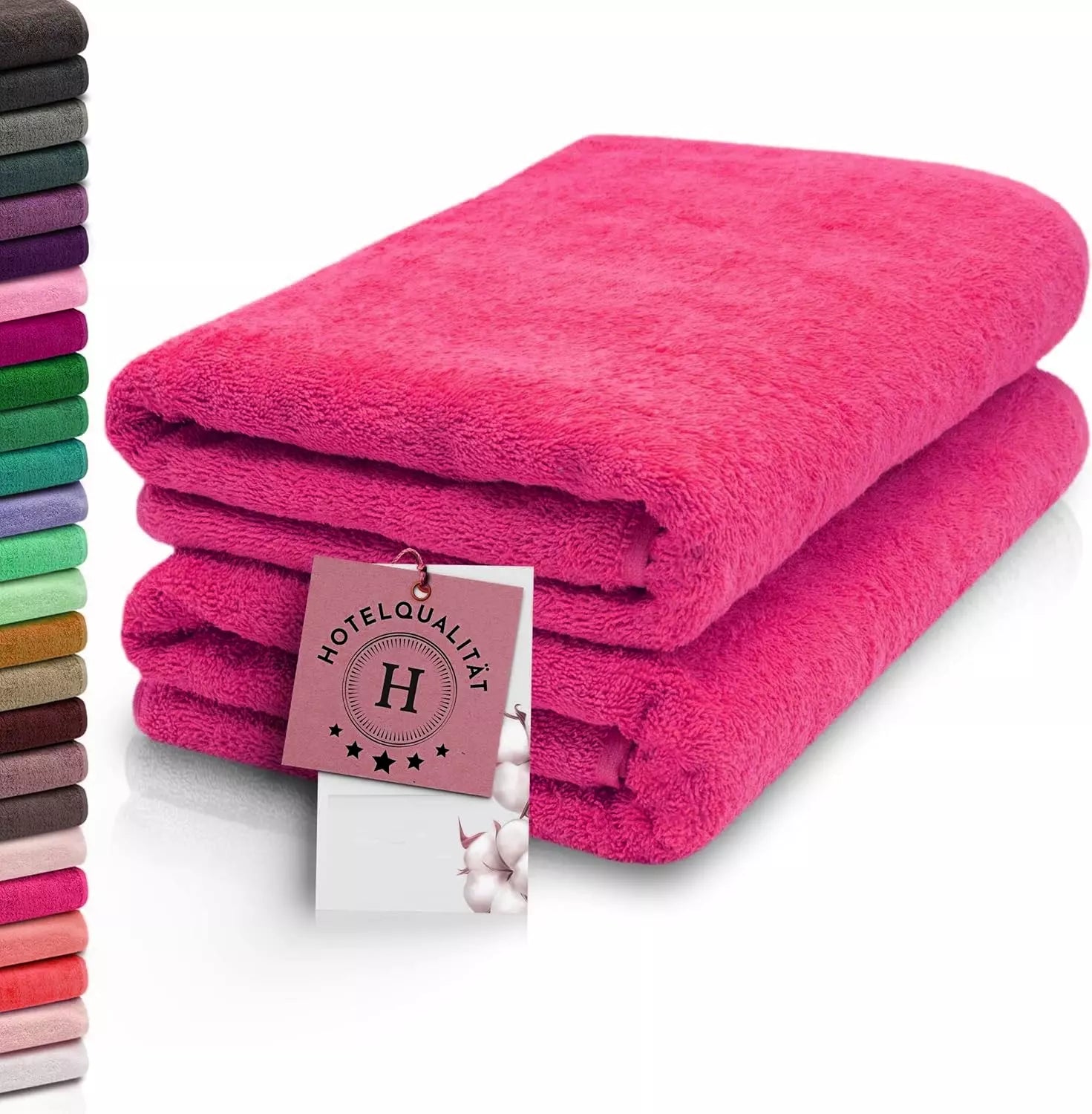 100% Egyptian Cotton Jumbo Bath Towels - 2-Piece Set