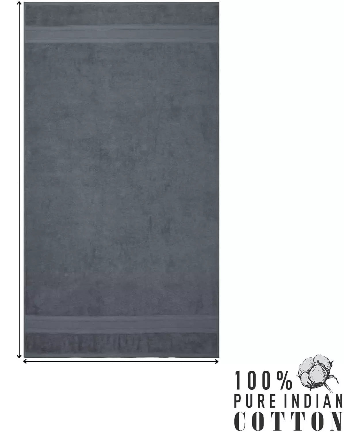 Two-Large Jumbo Budget Bath Sheets 75 cm x 150 cm- Pure Egyptian SheetsCotton 500 GSM - Towelsbay