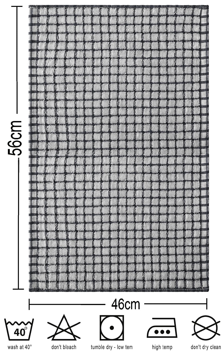 100X Extra Large Terry Tea Towels Check Design 100% Egyptian Cotton Kitchen Towels