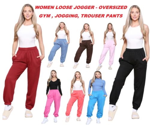Stylish Women's Joggers-Tracksuit Bottoms & Over-Sized Fleece Trousers