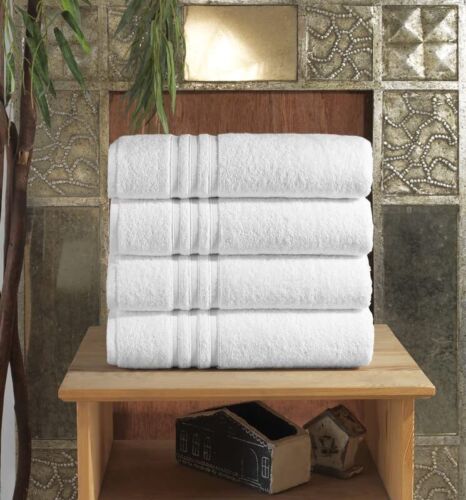 Luxurious Soft White Bath Towels Egyptian Cotton 600GSM Hotel Grade