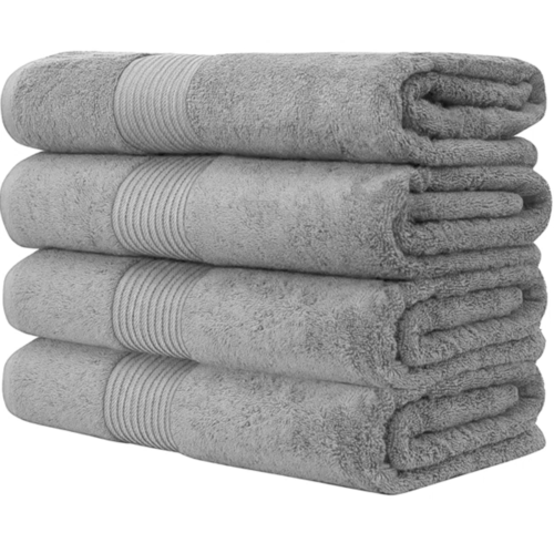 4-Piece Set of 600GSM Bath Sheets - Extra Large and Luxuriously Soft