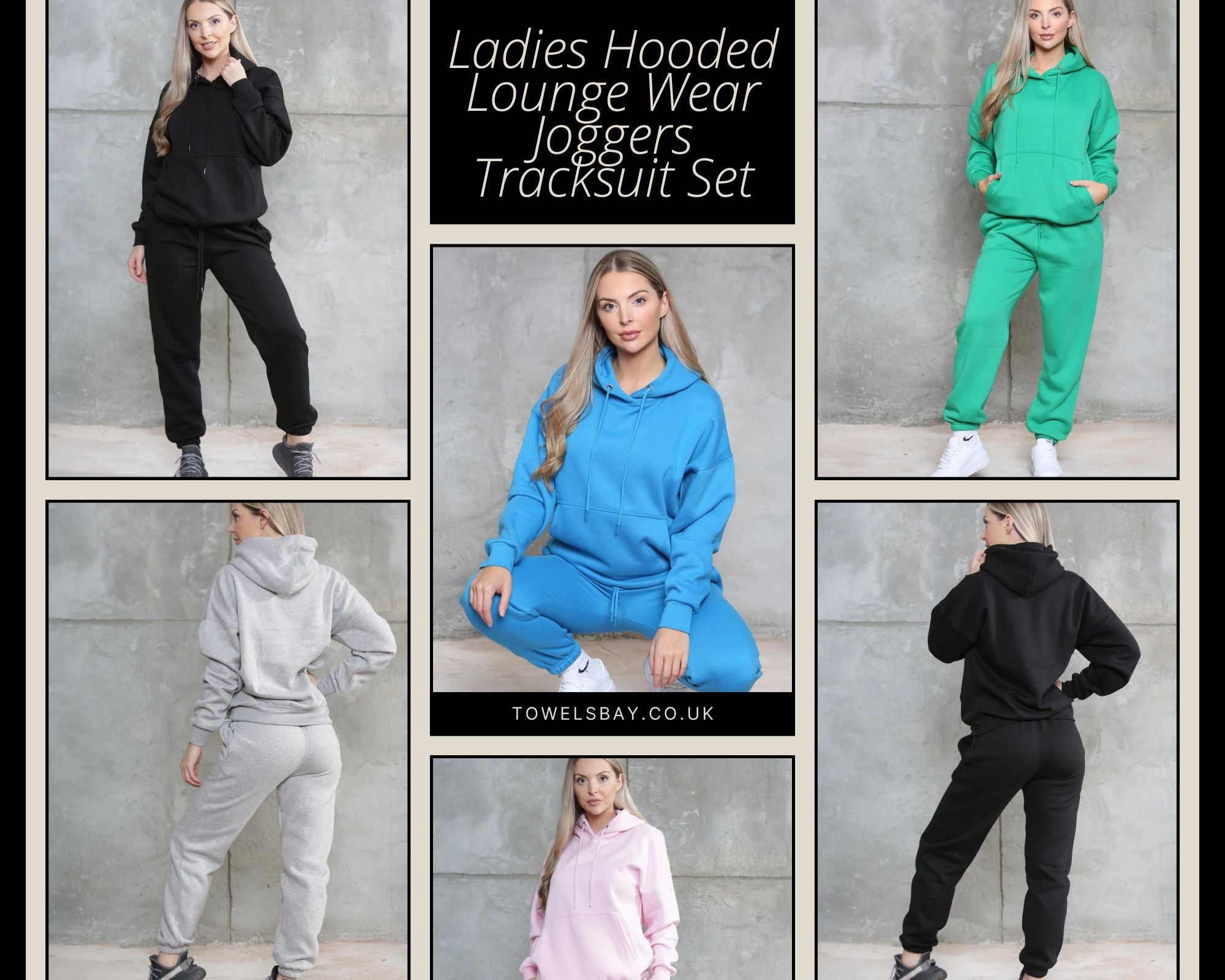 Women's Ruched Sleeve Lounge Wear Tracksuit Set with Oversized Hoodie