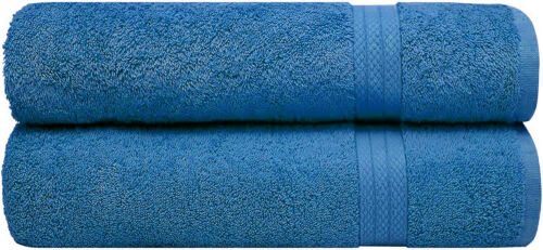 2 X Large Jumbo Bath Sheets 100% Egyptian Combed Cotton Big Towels Mega Bargain