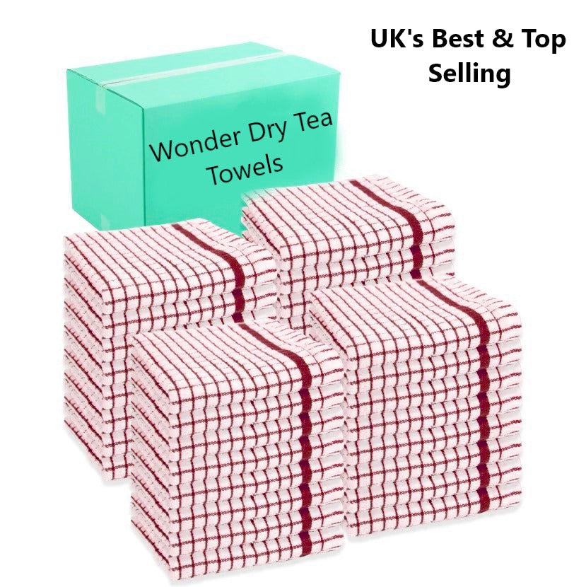Box of 320 Luxury Wonder Dry Kitchen Cleaning Cloths Tea towels